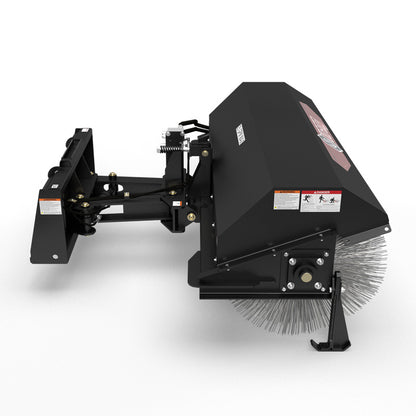 Virnig Angle Broom | Models VAB60, VAB72, VAB84 & VAB96 | Widths 60" To 96" | Hydraulic Flow 15 To 25 GPM | For Skid Steer