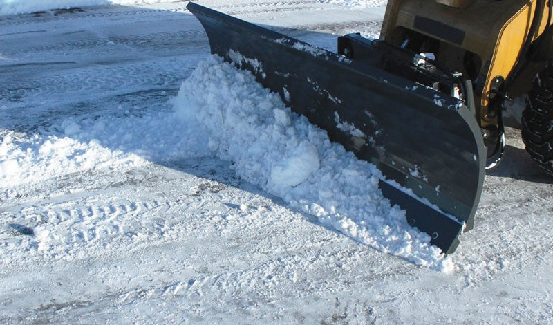 Virnig V50 Angle Snow Blade | Models SBS60-LD, SBS72-LD, SBS84-LD & SBS96-LD | Widths 62" To 98" | Hydraulic Flow Range 15 To 25 GPM | For Skid Steers