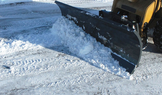 Virnig V50 Angle Snow Blade | Models SBS60-LD, SBS72-LD, SBS84-LD & SBS96-LD | Widths 62" To 98" | Hydraulic Flow Range 15 To 25 GPM | For Skid Steers