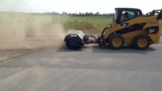 Ignite Attachments Manual Angle Broom | Width 72" | Hydraulic Flow 16-24 GPM | For Skid Steers