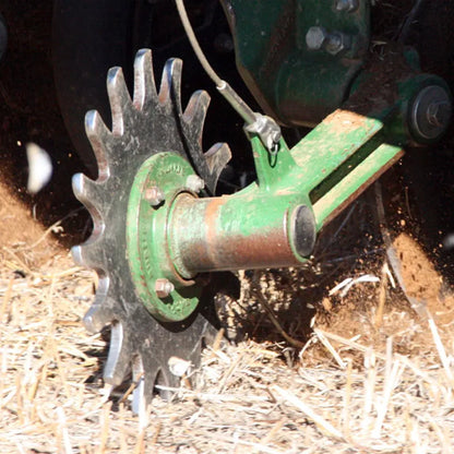 Aricks Wheel Residue Manager | Model ARW-JD | Bisalloy Steel 0.3" | Heavy-Duty Cast Arm | For John Deere Air Seeders & Seed Drills