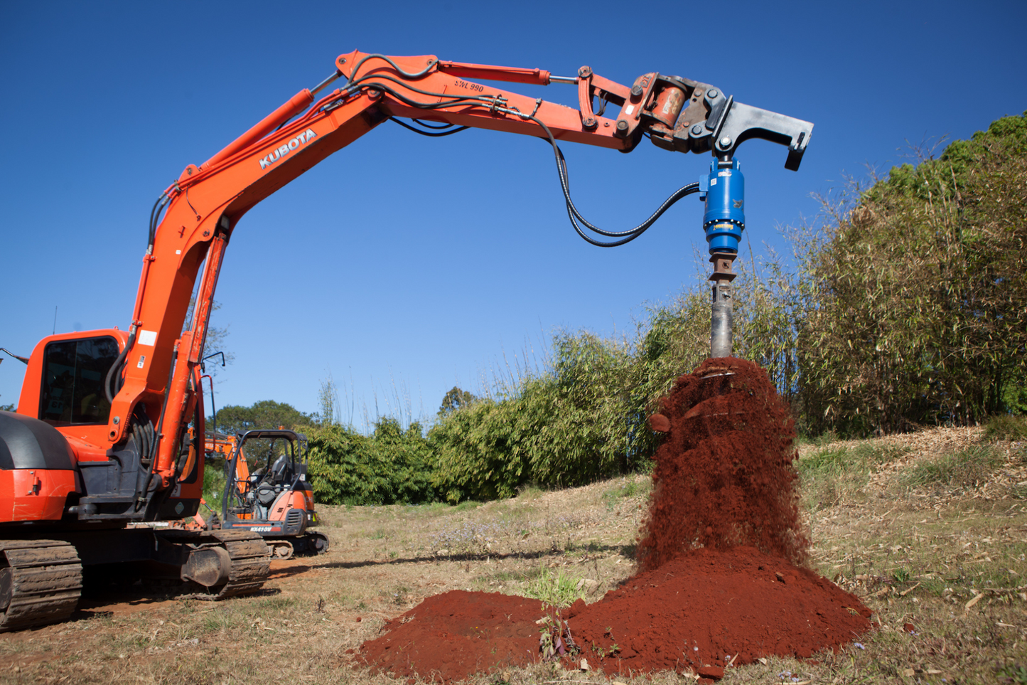 Auger Torque S6 Auger For 8T-22T Excavators & Backhoes | Adaptable For Tough Terrain