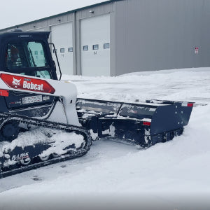 Virnig V60 Steel Edge Snow Pusher | Models SESP84, SESP96, SESP108 & SESP120 | Widths 92.5" To 125.4" | Hydraulic Flow Range 15 To 25 GPM | For Skid Steer