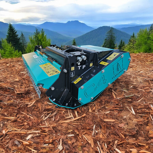 Ferntree Excavator Flail Mulcher | Model B-35 | Flow Management 9-28 GPM | 35" Working Width | Carrier Weight 496 lbs | For Excavators