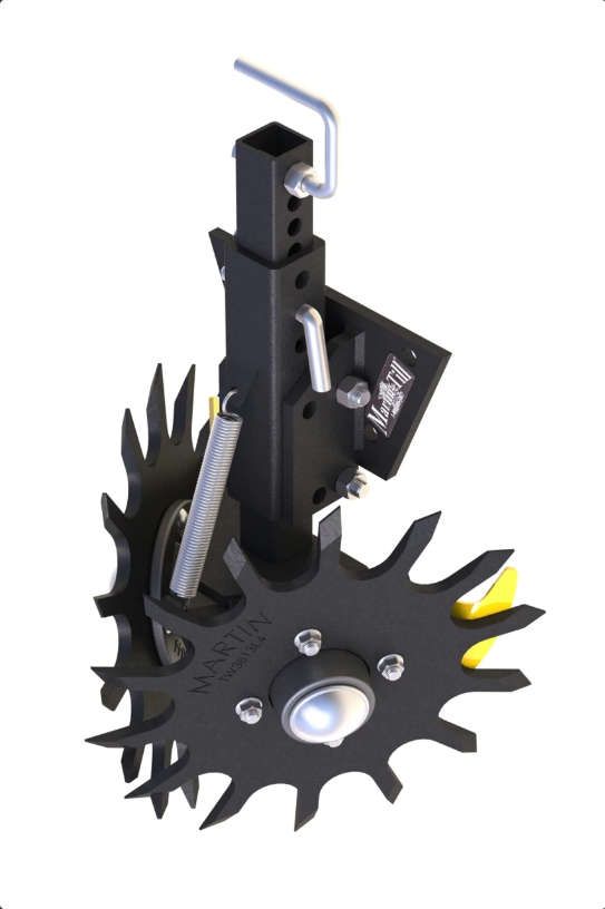 Martin-Till Pin Adjust Row Cleaner | Model B1334/1250 & B1332/772 | 13" Diameter | 40-100+ HP | For Case IH, John Deere, & Kinze Planters