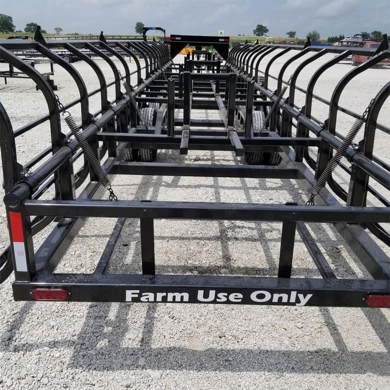 Industrias America 2024 Double Wide Bale Trailer 20X4 | Pull Type | Hydraulic Latch System