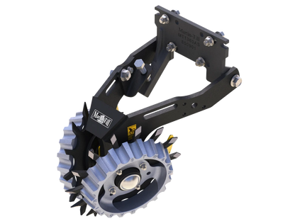 Martin-Till 1345 Floating Row Cleaner | 13" Spike or Razor Wheels | 45° Heavy-Duty Frame | For JD, Kinze, White, Harvest, Case IH 2000