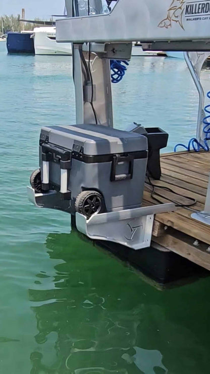 Killer Dock Box Brackets | Adjustable Width 18" Reach | Marine-Grade Aluminum | For Dock, Seawall, Deck & Patio