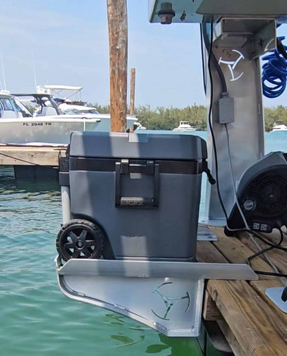 Killer Dock Box Brackets | Adjustable Width 18" Reach | Marine-Grade Aluminum | For Dock, Seawall, Deck & Patio