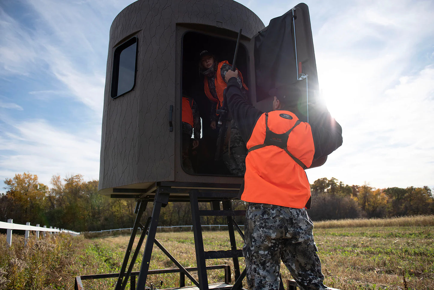 Bank Outdoors Stump 4 Phantom Blind | Model ST4PH | Diameter 77" | 360° Archery & Gun Hunting | For Universal Ground & Elevated Setup