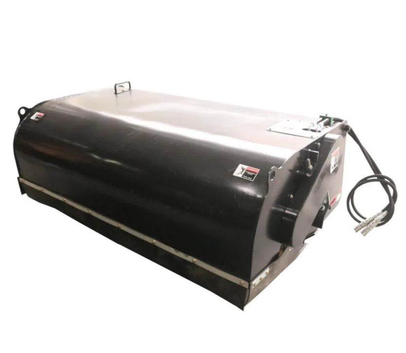 Landy Attachments Angle & Box Broom Sweeper | Sweeping Width 72" | 15 GPM | 15-20 HP | For Skid Steers, Tractors & Loaders