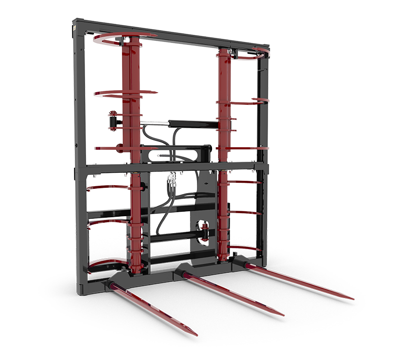 HLA Attachments 72" Hydraulic Bale Claw Less Mount-6000Lbs Kverneland Tines | For Tractors / Loaders