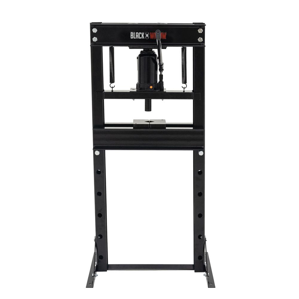 Black Widow 20-Ton Hydraulic Shop Press | Model BD-PRESS-20H-KIT | Frame Width 21.5" | Capacity 20-Ton | For Auto, Motorcycle & Metalworking Shops