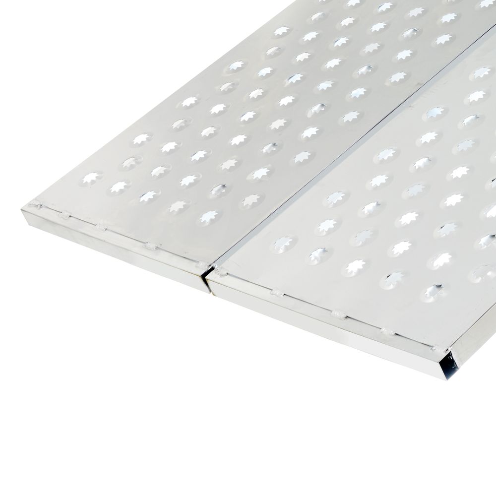 Black Widow Punch Plate Bi-Fold ATV Ramp | Model BFP-7044 | Size 71.25" L x 43.75" W | Capacity 1,500 lb. | Horsepower 4 To 90+ HP | For ATV, UTV & Lawn Equipment Loading