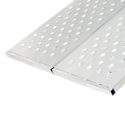 Black Widow Punch Plate Bi-Fold ATV Ramp | Model BFP-7044 | Size 71.25" L x 43.75" W | Capacity 1,500 lb. | Horsepower 4 To 90+ HP | For ATV, UTV & Lawn Equipment Loading