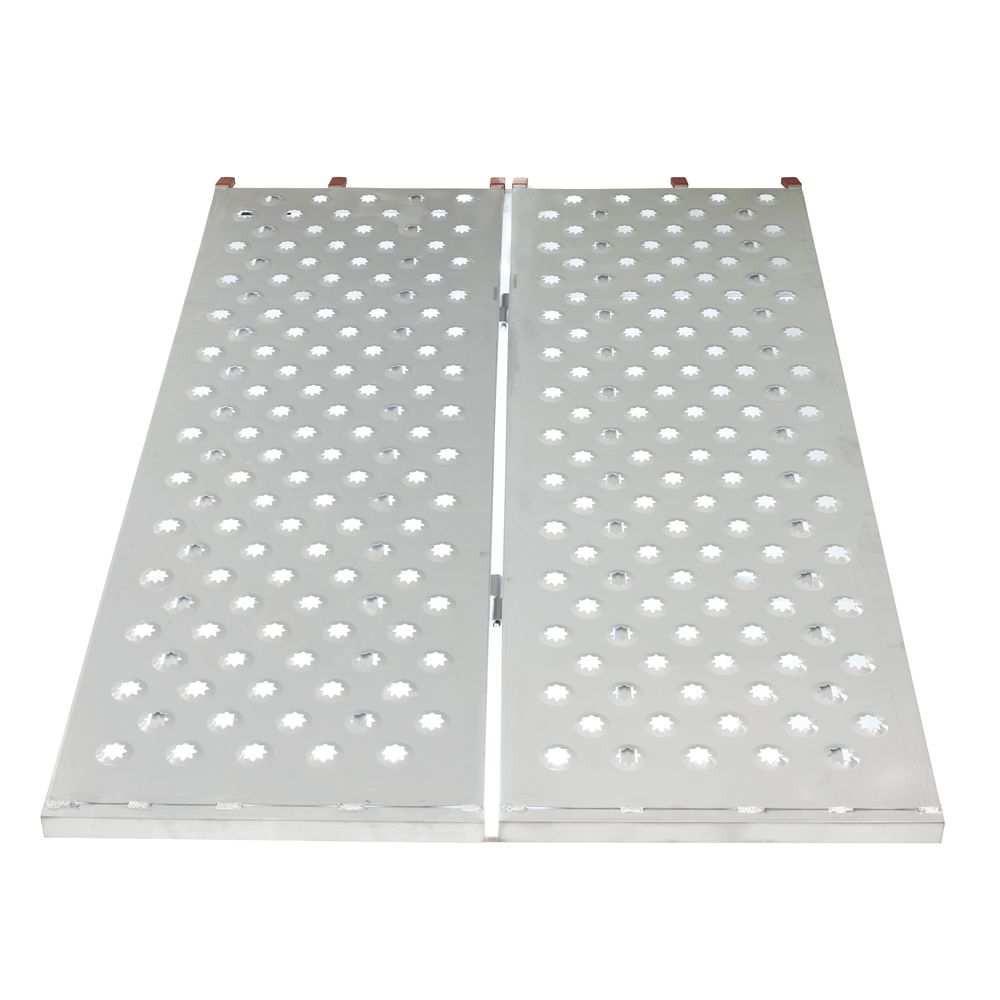 Black Widow Punch Plate Bi-Fold ATV Ramp | Model BFP-7044 | Size 71.25" L x 43.75" W | Capacity 1,500 lb. | Horsepower 4 To 90+ HP | For ATV, UTV & Lawn Equipment Loading