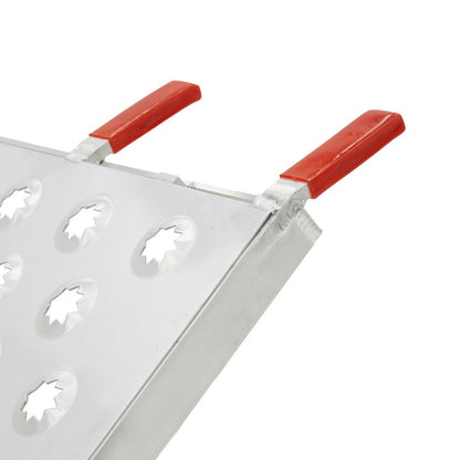 Black Widow Punch Plate Bi-Fold ATV Ramp | Model BFP-7044 | Size 71.25" L x 43.75" W | Capacity 1,500 lb. | Horsepower 4 To 90+ HP | For ATV, UTV & Lawn Equipment Loading