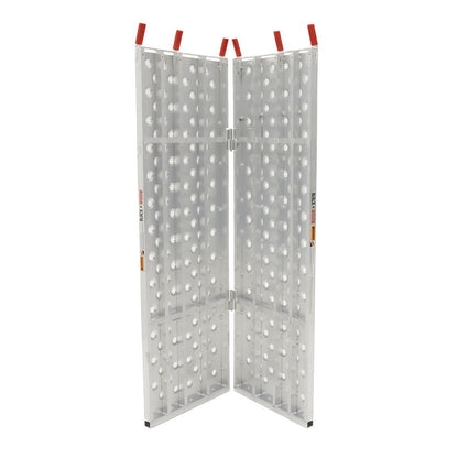 Black Widow Punch Plate Bi-Fold ATV Ramp | Model BFP-7044 | Size 71.25" L x 43.75" W | Capacity 1,500 lb. | Horsepower 4 To 90+ HP | For ATV, UTV & Lawn Equipment Loading