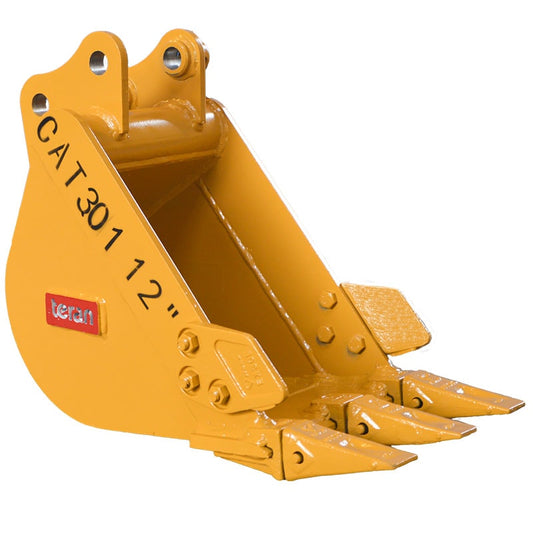 Teran Heavy-Duty Excavator Bucket | Model BKT-301 | Digging Width 12" to 30" Inch | Capacity 0.03 to 0.07 Cubic Meters | For Excavators