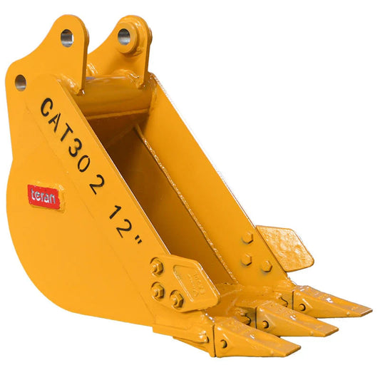 Teran Heavy-Duty Excavator Bucket | Model BKT-302 | Digging Width 12", To 24" Inch | Capacity 0.04 To 0.11 Cubic Meters | For Excavators