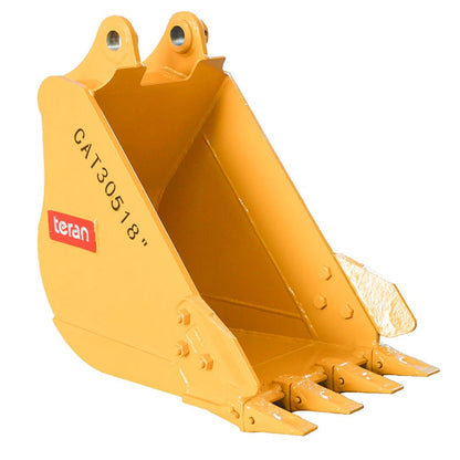 Teran Compact Excavator Bucket | Model BKT-305C | 12" to 42" Inch Digging | Capacity 0.08 to 0.42 Cubic Meters | For Excavators