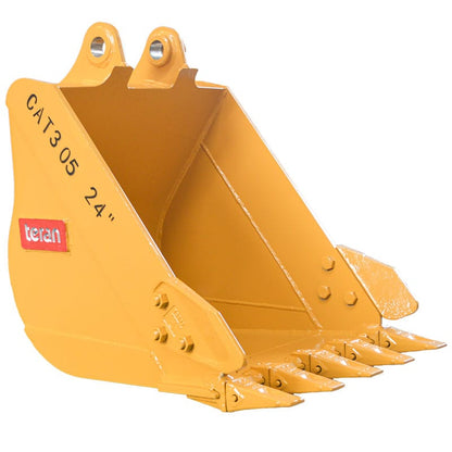 Teran Compact Excavator Bucket | Model BKT-305C | 12" to 42" Inch Digging | Capacity 0.08 to 0.42 Cubic Meters | For Excavators