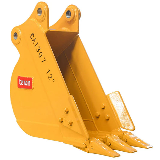 Teran Heavy-Duty Excavator Bucket | Model BKT-307 | Digging Width 12" to  48" Inch | Capacity 0.10 To 0.52 Cubic Meters | For Excavator