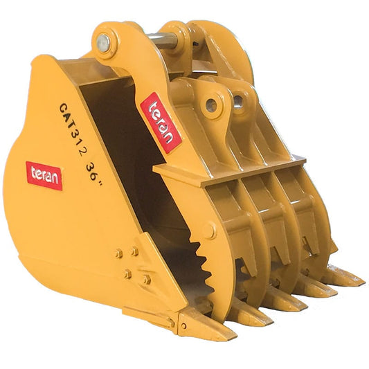 Teran Caterpillar Excavator Thumb Bucket | Model BKT-312, BKT-315 & BKT-320 | Bucket Width 36", 39" & 42" inches | For Excavators