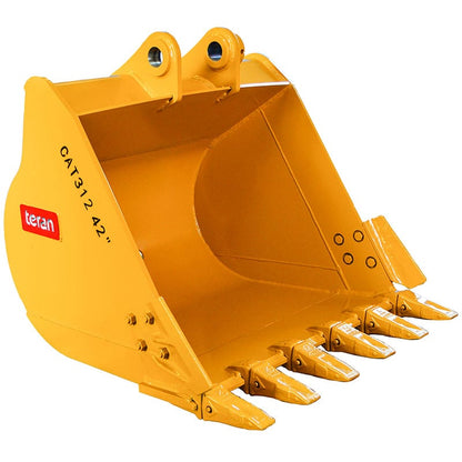 Teran Heavy-Duty Excavator Bucket | Model BKT-312 | 12" to 48" Inch Digging | Capacity 0.10 to 0.67  Cubic Meters | For Excavators