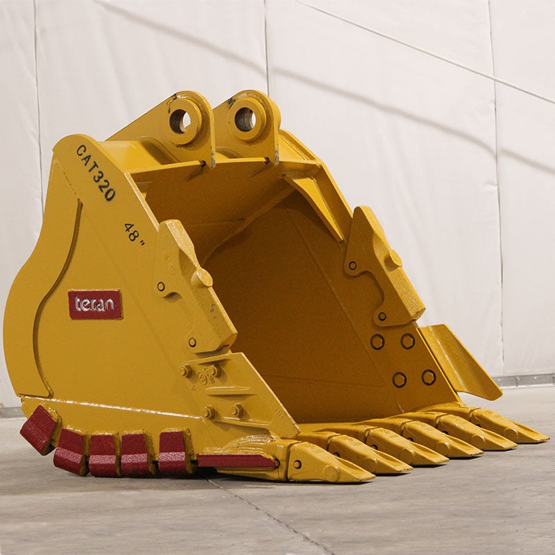 Teran Compact Excavator Bucket | Model BKT-320 HD | Digging Width 12" To  60" Inch | Capacity 0.15 to 1.20 Cubic Meters | For Excavators