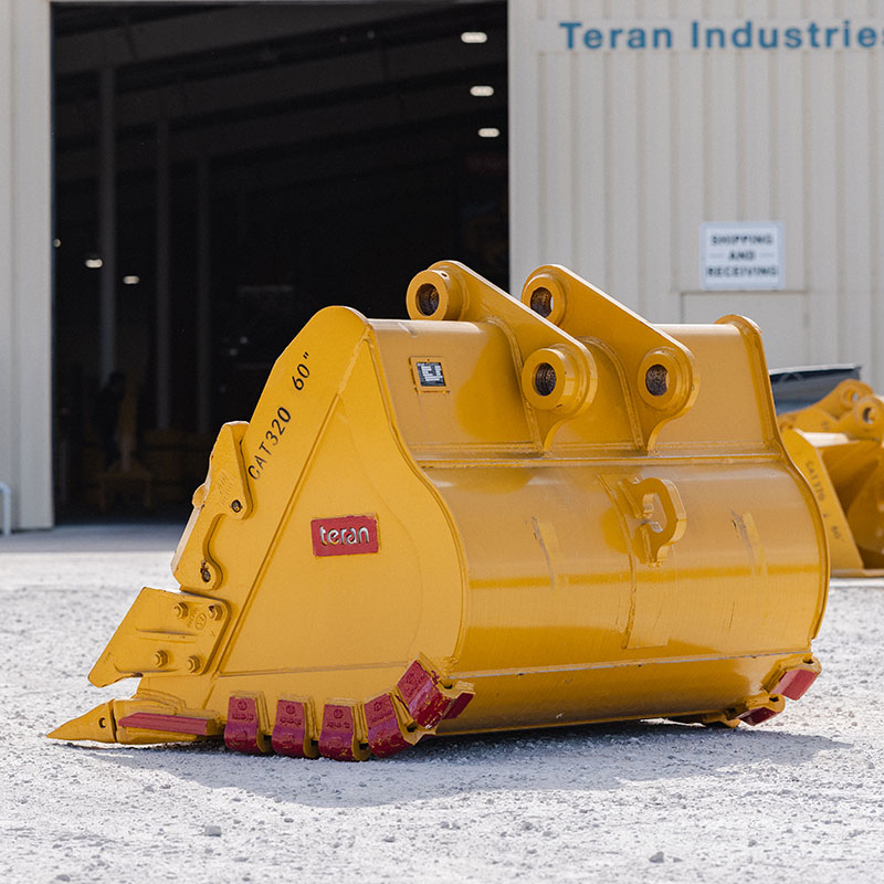 Teran Compact Excavator Bucket | Model BKT-320 HD | Digging Width 12" To  60" Inch | Capacity 0.15 to 1.20 Cubic Meters | For Excavators