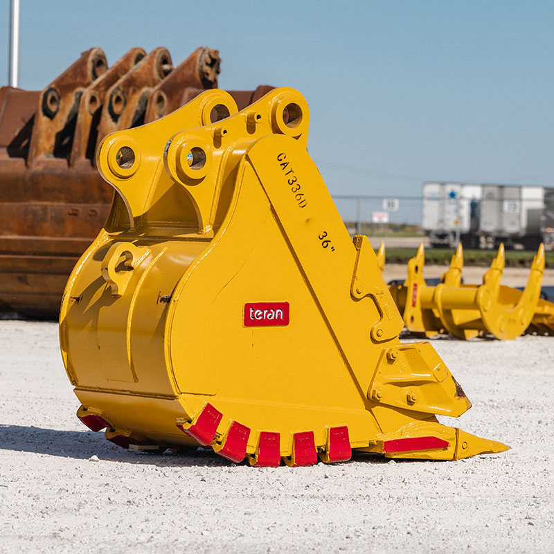 Teran Heavy-Duty Excavator Bucket | Model BKT-336D HD | 18" to 72" Inch Digging | Capacity 0.41 to 2.0 Cubic Meters | For Excavators