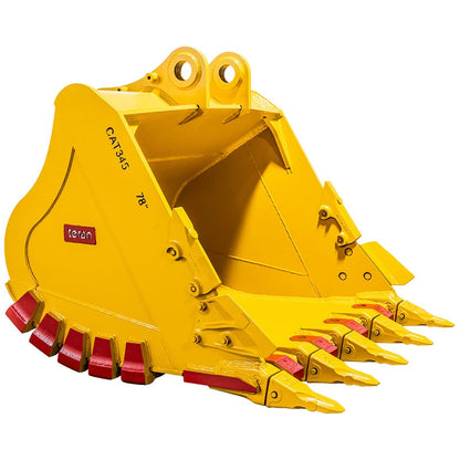 Teran Heavy-Duty Excavator Bucket | Model BKT-345 HD | Digging Width 25" to 84" Inch | Capacity 0.60 to 3.1 Cubic Meters | For Excavators
