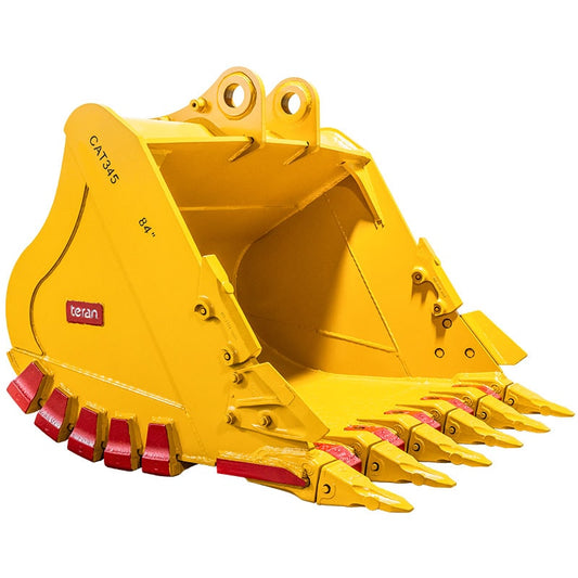 Teran Heavy-Duty Excavator Bucket | Model BKT-345 HD | Digging Width 25" to 84" Inch | Capacity 0.60 to 3.1 Cubic Meters | For Excavators