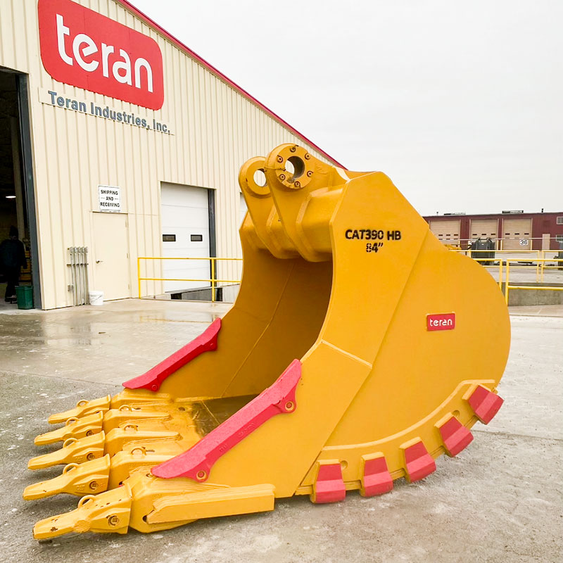 Teran Versatile Excavator Bucket | Model BKT-390 HDXV |50" to 91" Inch Digging | Capacity 3.04 to 6.4 Cubic Meters | For Excavators
