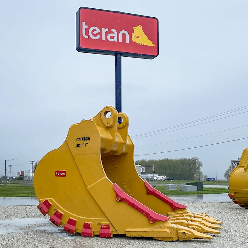 Teran Versatile Excavator Bucket | Model BKT-390 HDXV |50" to 91" Inch Digging | Capacity 3.04 to 6.4 Cubic Meters | For Excavators