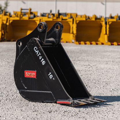 Teran Compact Excavator Bucket | Model BKT-416 | 12" to 36" Inch Digging | Capacity 0.09 to 0.32 Cubic Meters | For Excavators
