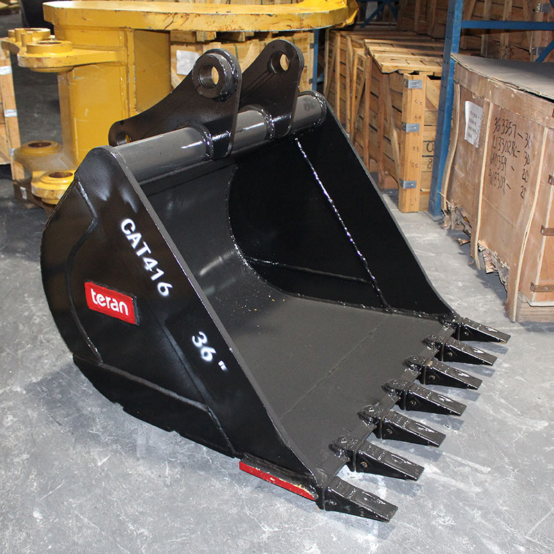 Teran Compact Excavator Bucket | Model BKT-416 | 12" to 36" Inch Digging | Capacity 0.09 to 0.32 Cubic Meters | For Excavators