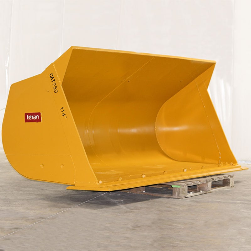 Teran Loader Buckets | Models BKT-G/H | Bucket Widths 99.6" to 141" Inches | Capacity 1.3 to 7.60 Cubic Meters | For Excavators