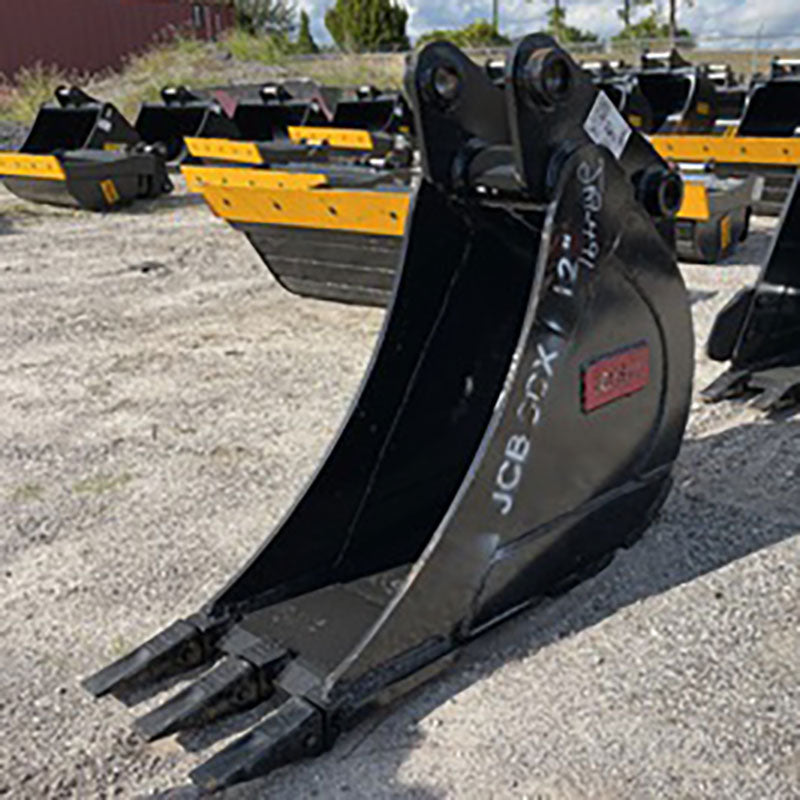 Teran Heavy Duty Excavator Bucket | Model BKT-JCB3CX | Digging Width 12" to 30" Inch | Capacity 0.09 to 0.26 Cubic Meters | For Excavator