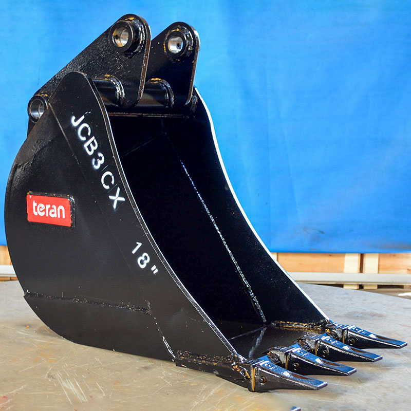 Teran Heavy Duty Excavator Bucket | Model BKT-JCB3CX | Digging Width 12" to 30" Inch | Capacity 0.09 to 0.26 Cubic Meters | For Excavator