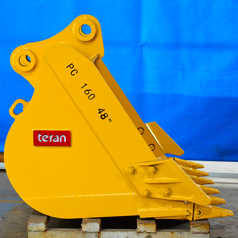 Teran Heavy-Duty Excavator Bucket | Model BKT-PC160 | Digging Width 12" to 48" Inch | Capacity 0.10 to 0.80 Cubic meter | For Excavators