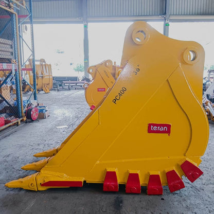 Teran Heavy Duty Rock Bucket | Model BKT-PC400 HD | Digging Width 25" to 72" Inch | Capacity 0.83 to 2.7 Cubic Meter | For Excavators