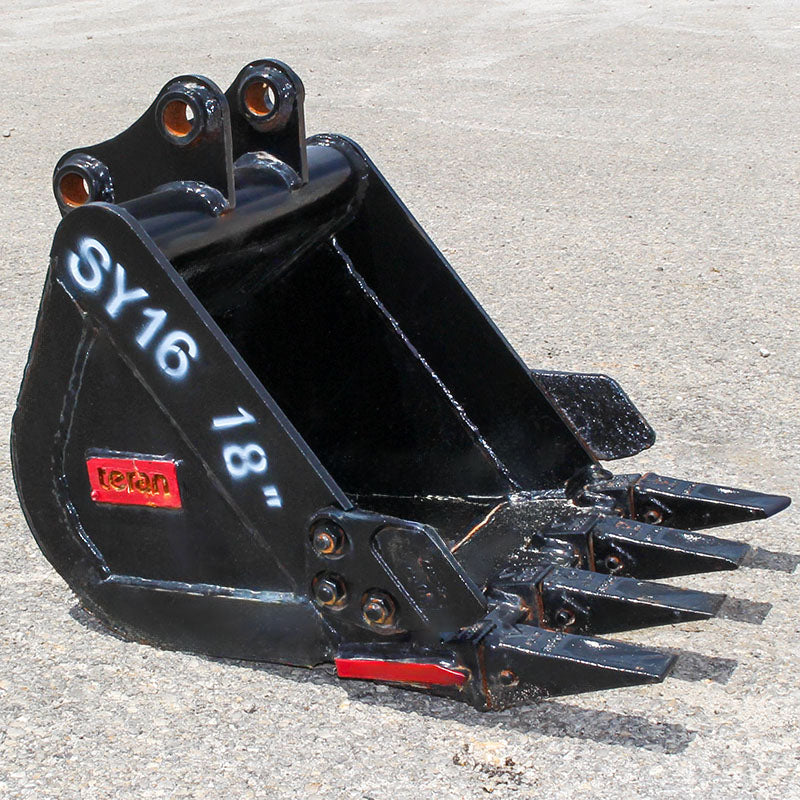 Teran Heavy Duty Rock Bucket | Model BKT-SY16 | Digging Width 12" to 24" Inch | Capacity 0.03 to 0.07 Cubic Meter | For Excavators