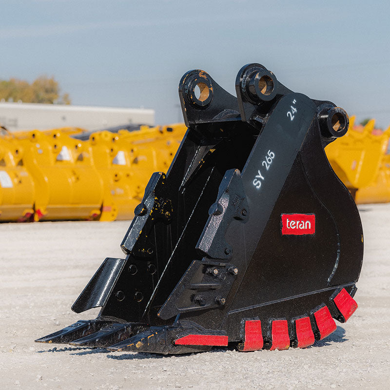 Teran Heavy Duty Rock Bucket | Model BKT-SY265 HD | Digging Width 24" to 42" Inch | Capacity 0.48 to 0.91 Cubic Meter | For Excavators