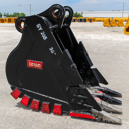 Teran Heavy Duty Rock Bucket | Model BKT-SY265 HD | Digging Width 24" to 42" Inch | Capacity 0.48 to 0.91 Cubic Meter | For Excavators