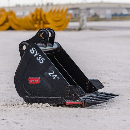 Teran Heavy Duty Rock Bucket | Model BKT-SY35 | Digging Width 12" to 24" Inch | Capacity 0.04 to 0.11 Cubic Meter | For Excavators