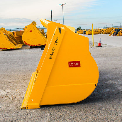 Teran Loader Buckets | Models BKT-WA Series | Bucket Widths 108" to 134" Inches | Capacity 2.7 to 6.4 Cubic Meters | For Excavators