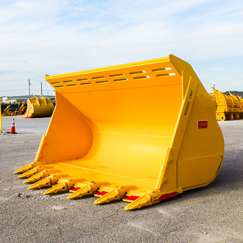 Teran Loader Buckets | Models BKT-WA500134SNRO | Bucket Widths 134" Inches | Capacity 5.0 Cubic Meters | For Excavators