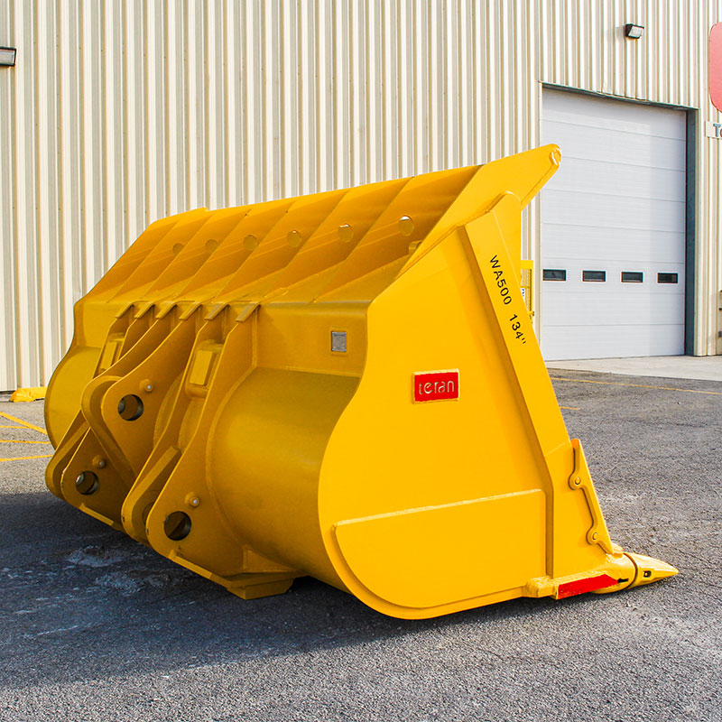 Teran Loader Buckets | Models BKT-WA500134SNRO | Bucket Widths 134" Inches | Capacity 5.0 Cubic Meters | For Excavators